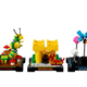 The three Lego Atari cartridges, Centipede, Adventure and Asteroids, built up showing features from each game.